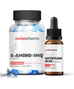 Longevity Research Bundle (1 × 5-Amino-1MQ (50mg/capsule), 60 Capsules) and (1 × Methylene Blue Solution)